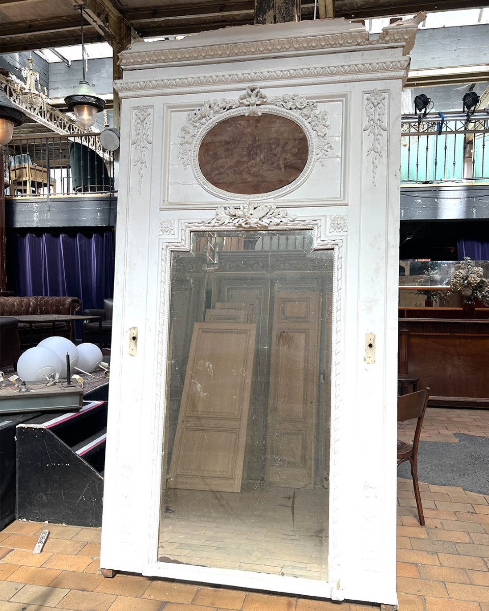 Trumeau De Style Louis XVI Avec Sanguine 141,5x261x21cm