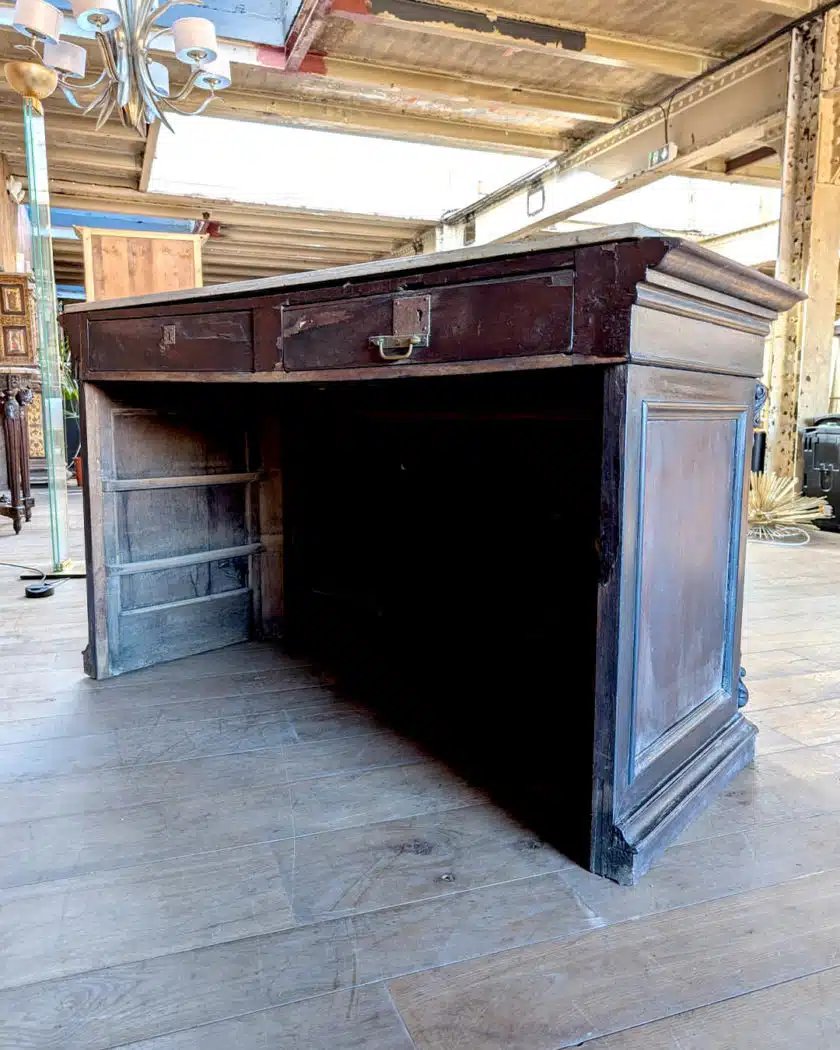 Mahogany Shop Counter With Marble Top-photo-1