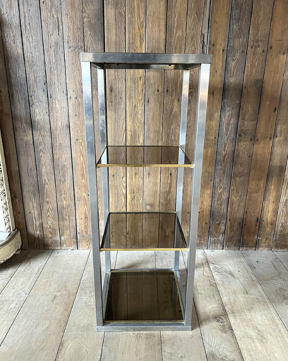 Maison Rings Shelf In Chrome And Brass-photo-2