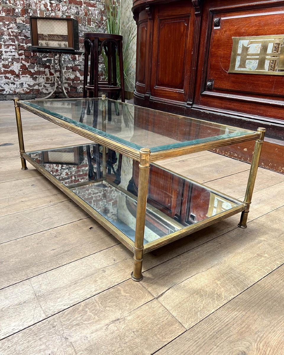 Roche Bobois Brass Coffee Table, Circa 1970