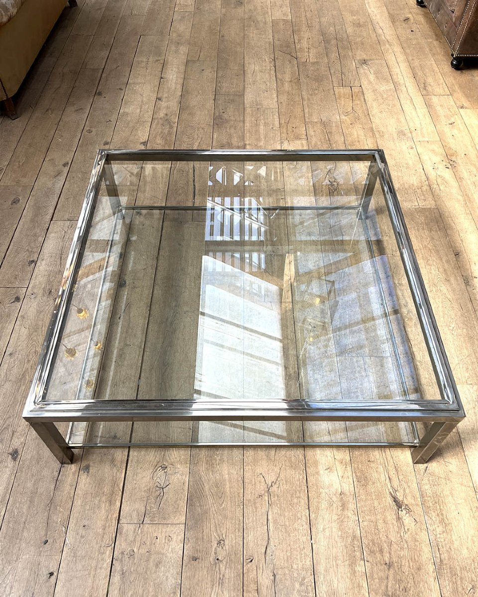 Romeo Rega Square Chrome Coffee Table-photo-4