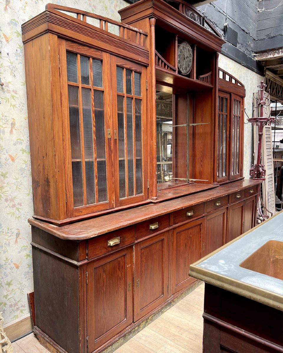 Bar Counter With Back Bar From The Early 20th Century-photo-4