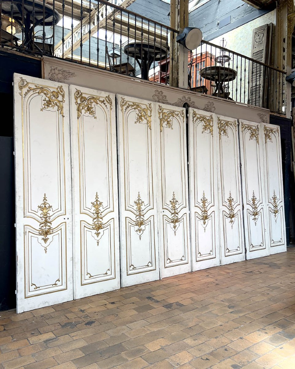 Lot de doubles portes d’esprit Louis XVI-photo-2