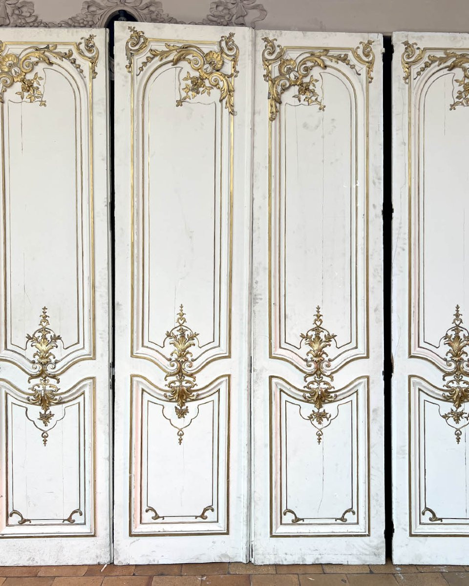 Lot de doubles portes d’esprit Louis XVI-photo-1