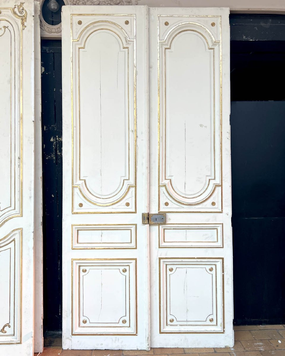 Lot de doubles portes d’esprit Louis XVI-photo-8