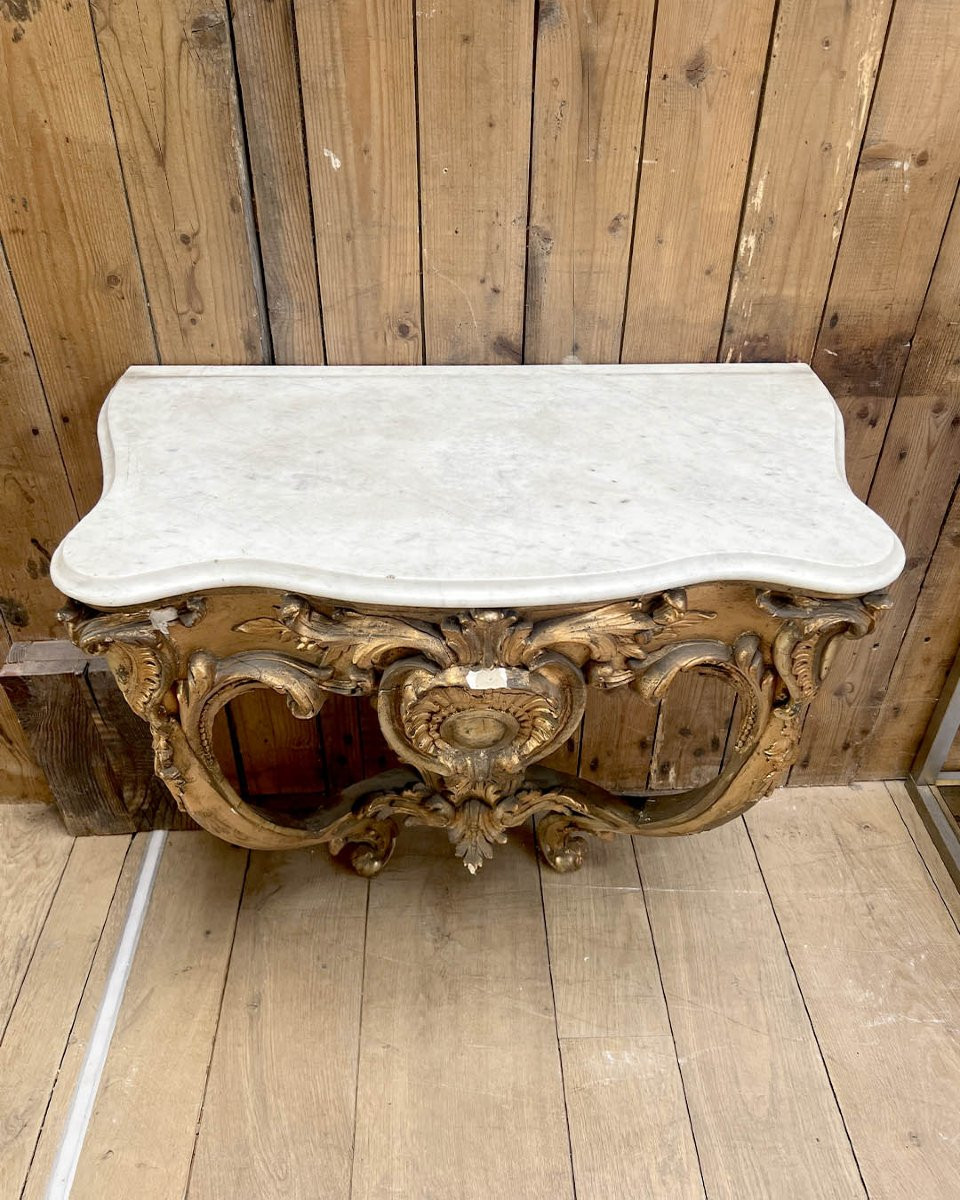 Console avec plateau marbre-photo-3