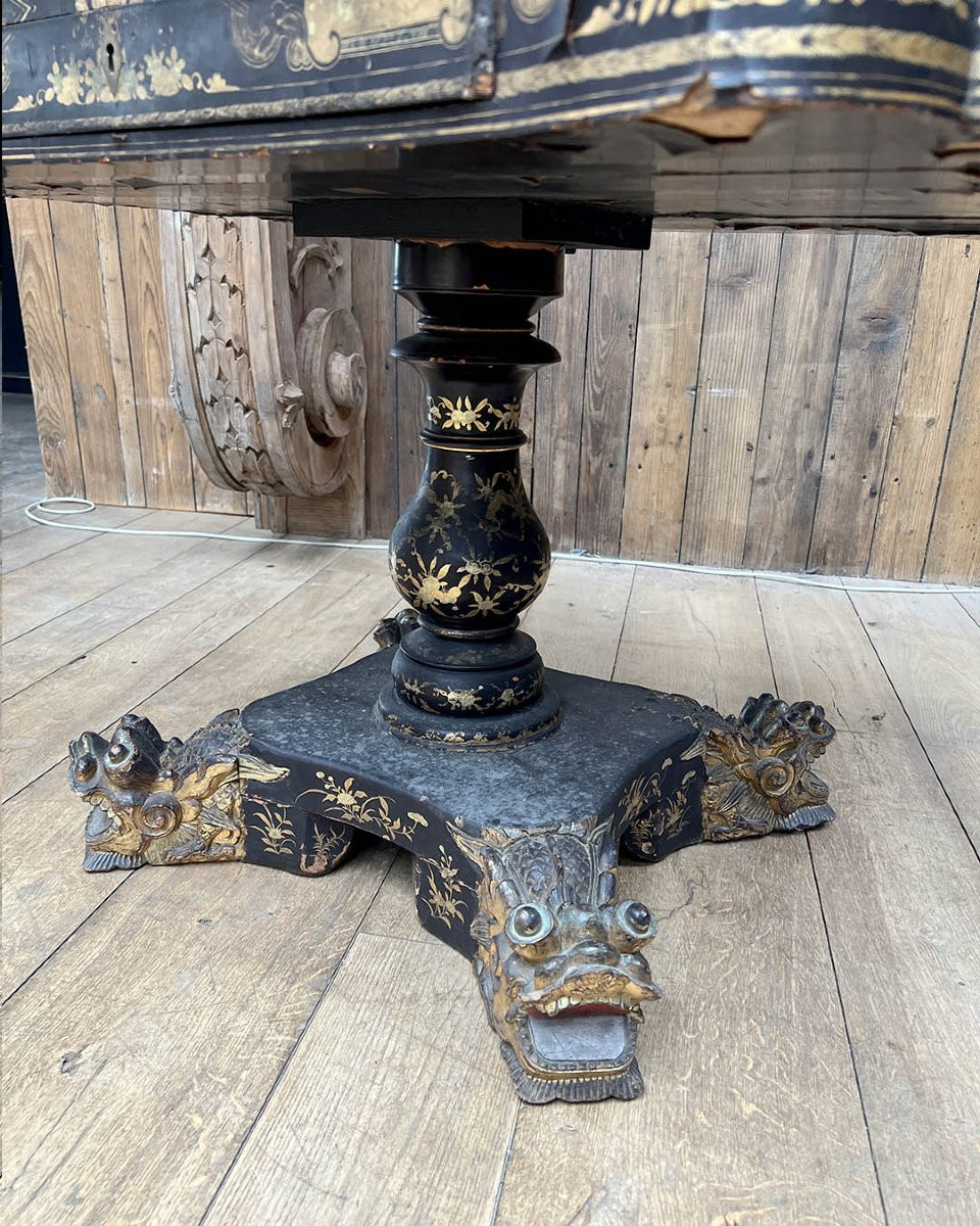 Antique Anglo-chinese Style Gaming Table-photo-3