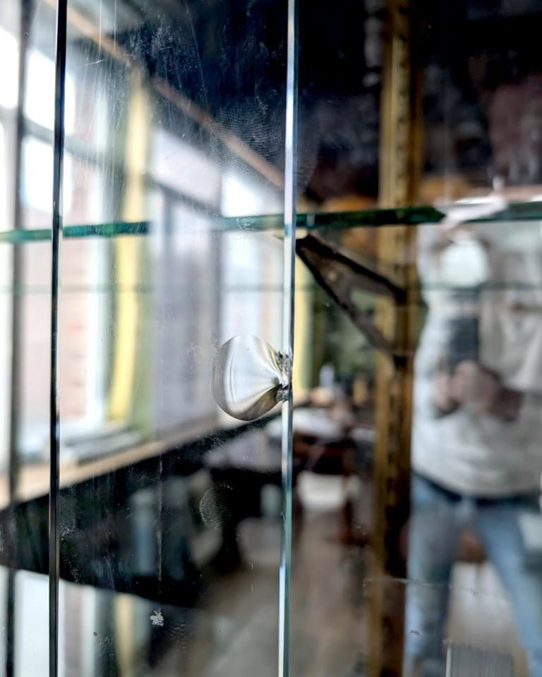 Grande vitrine en laiton 200 x 250 x 50 cm-photo-4