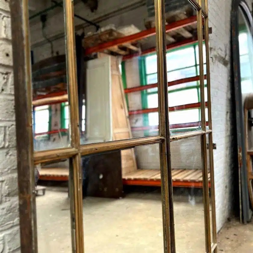 Double porte vitrée en bronze avec imposte 168×428 cm-photo-1