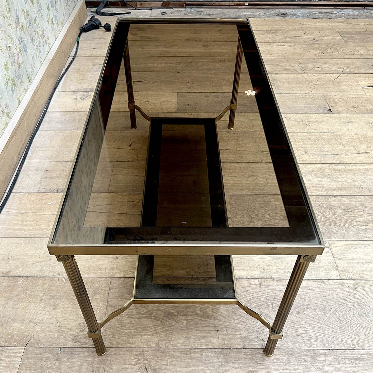 Roche Bobois Brass Coffee Table, Circa 1970-photo-3