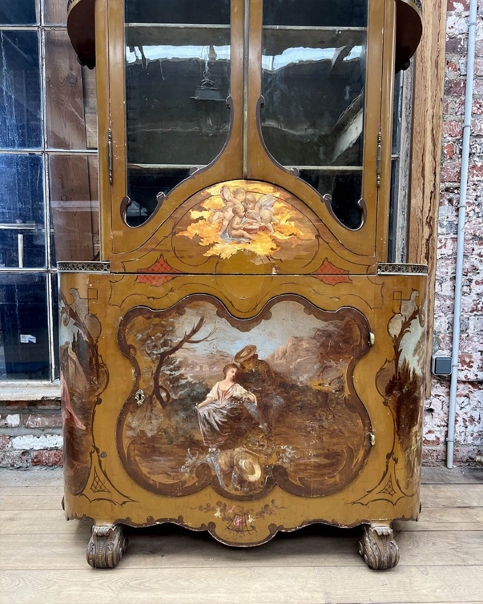 Italian Painted Display Case-photo-4
