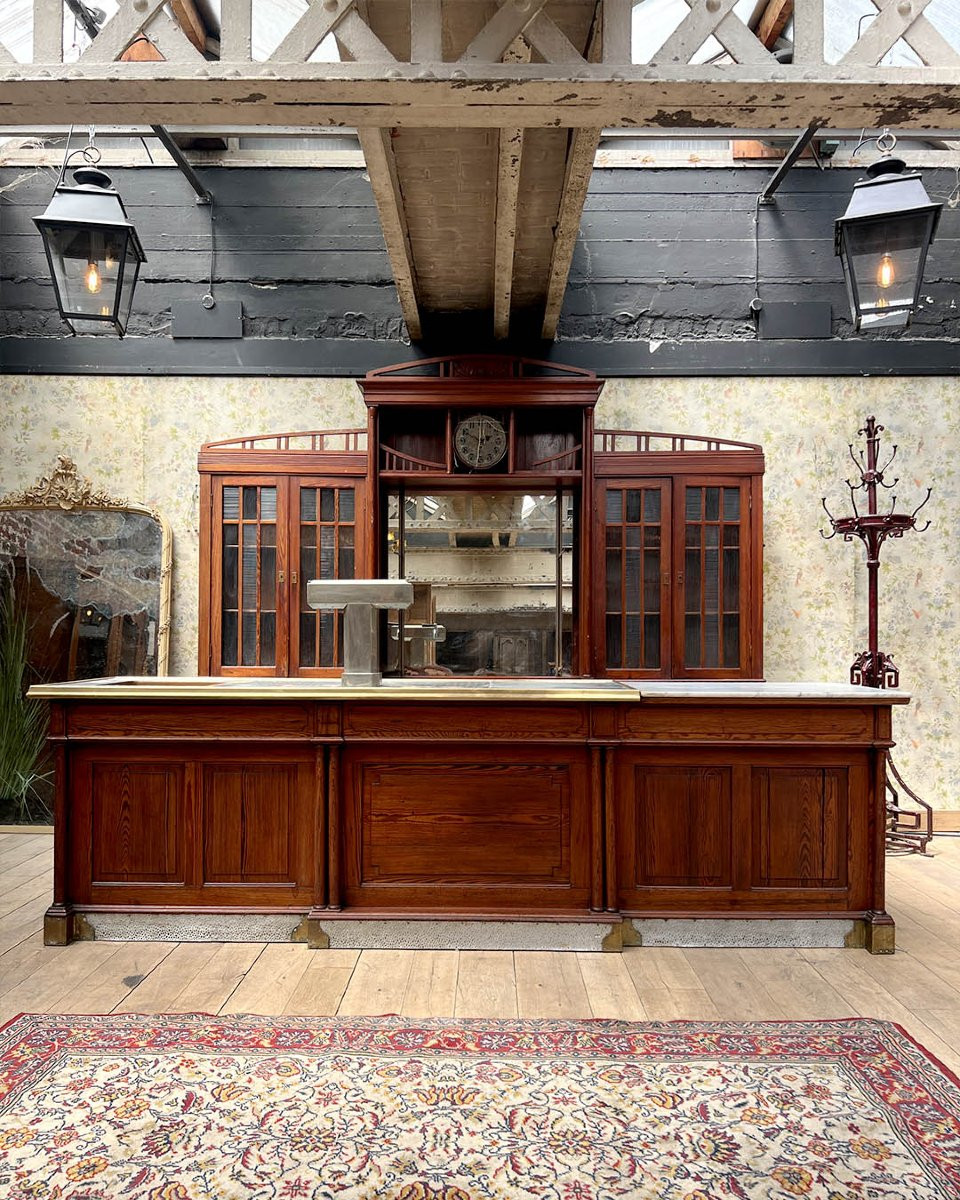 Comptoir de bar avec arrière bar début XXe-photo-3