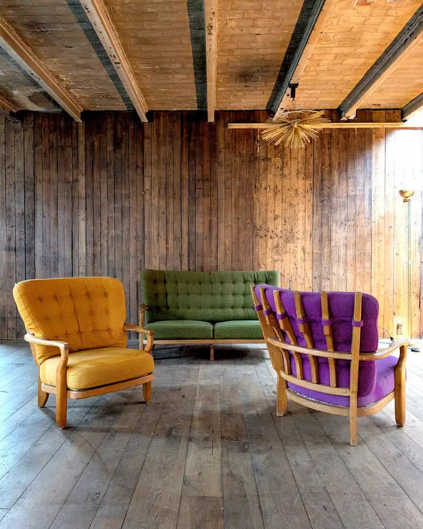 Pair Of Guillerme And Chambron Armchairs, Romeo And Juliet Model-photo-3