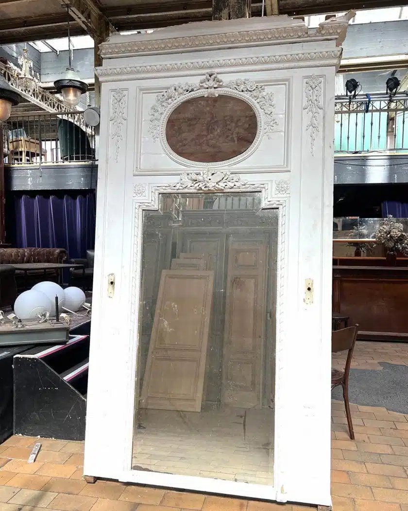 Louis XVI Style Trumeau With Red Chalk 141.5x261x21cm-photo-2