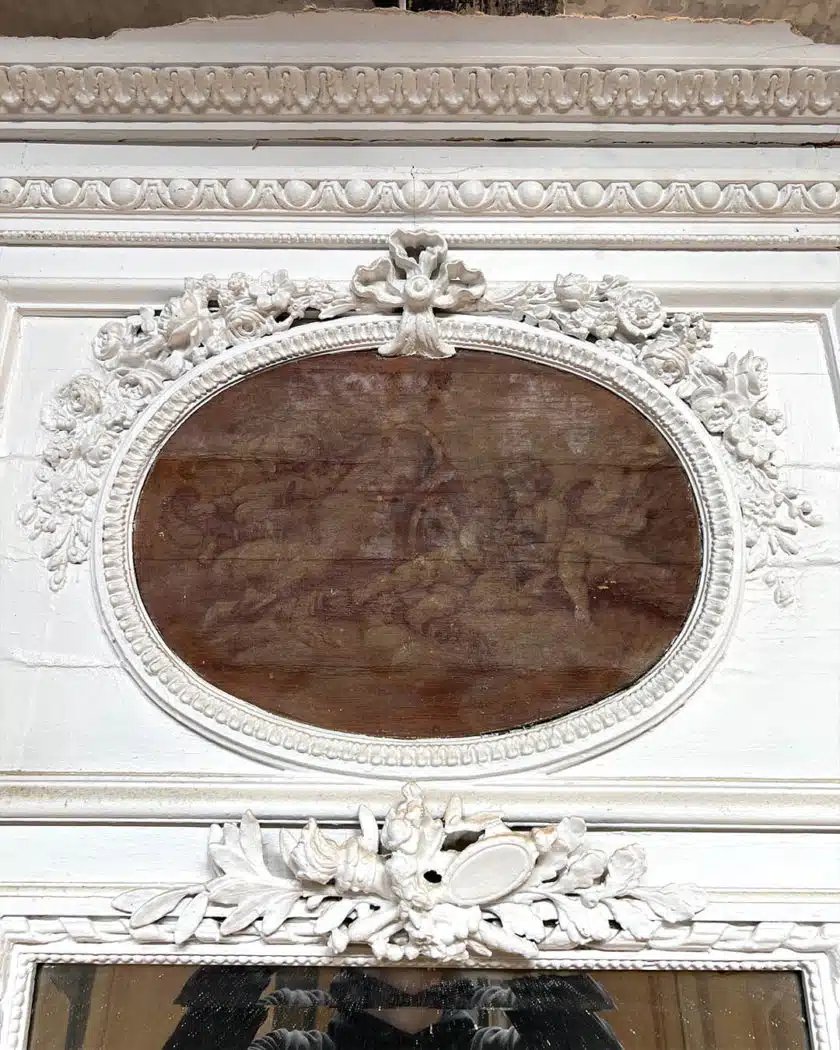 Louis XVI Style Trumeau With Red Chalk 141.5x261x21cm-photo-4