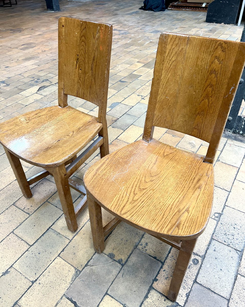 Lot de 13 chaises provenant du restaurant Ma bourgogne à Paris-photo-2