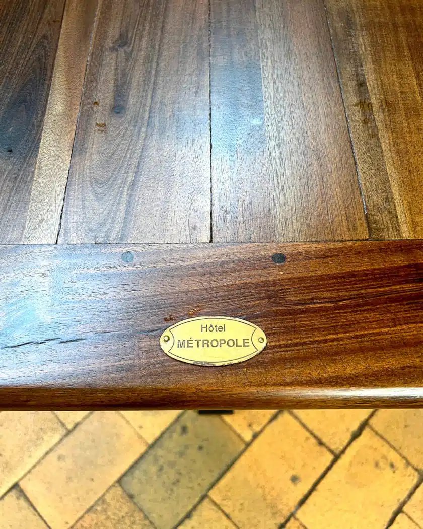 Table piètement en bois peint en noir-photo-2