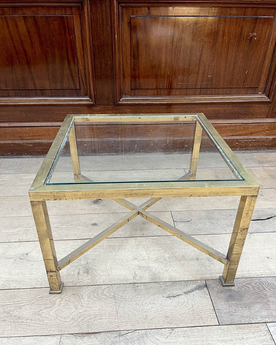 Gold Metal Coffee Table-photo-3