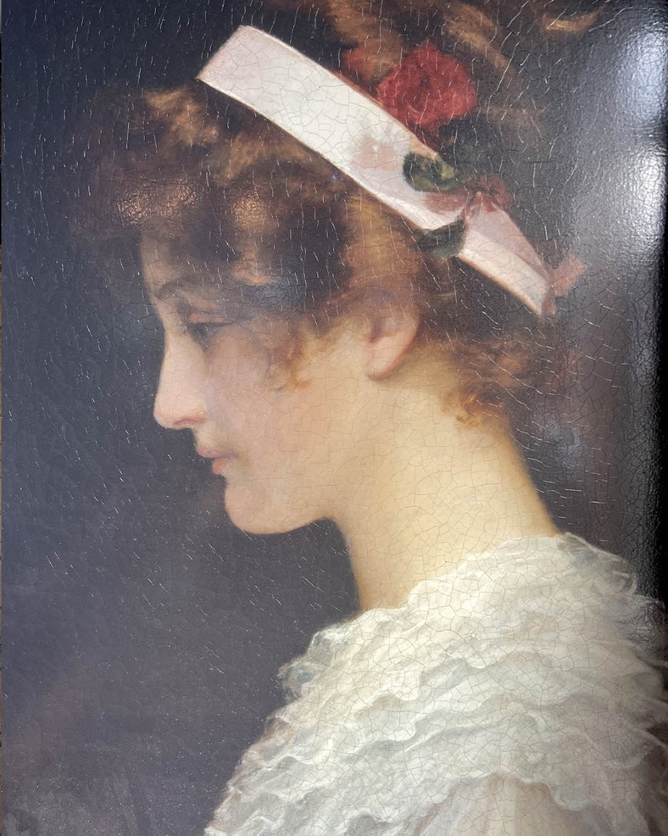 Young Woman Painting 85x100cm-photo-3