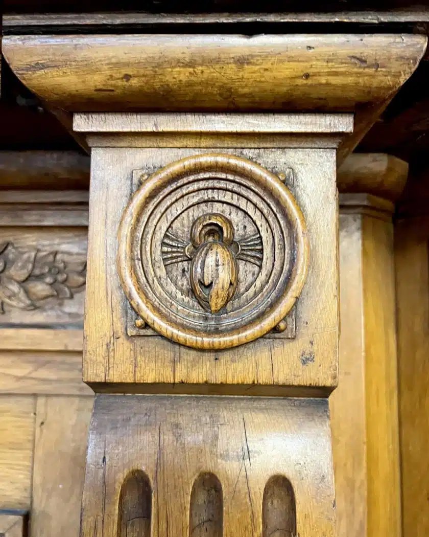 Bar circulaire en chêne – Années 1920-photo-1