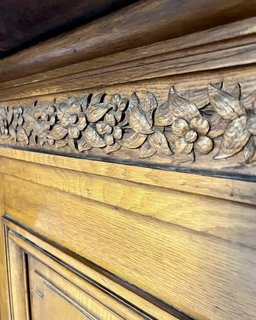 Bar circulaire en chêne – Années 1920-photo-3