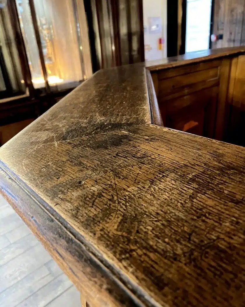 Bar circulaire en chêne – Années 1920-photo-6