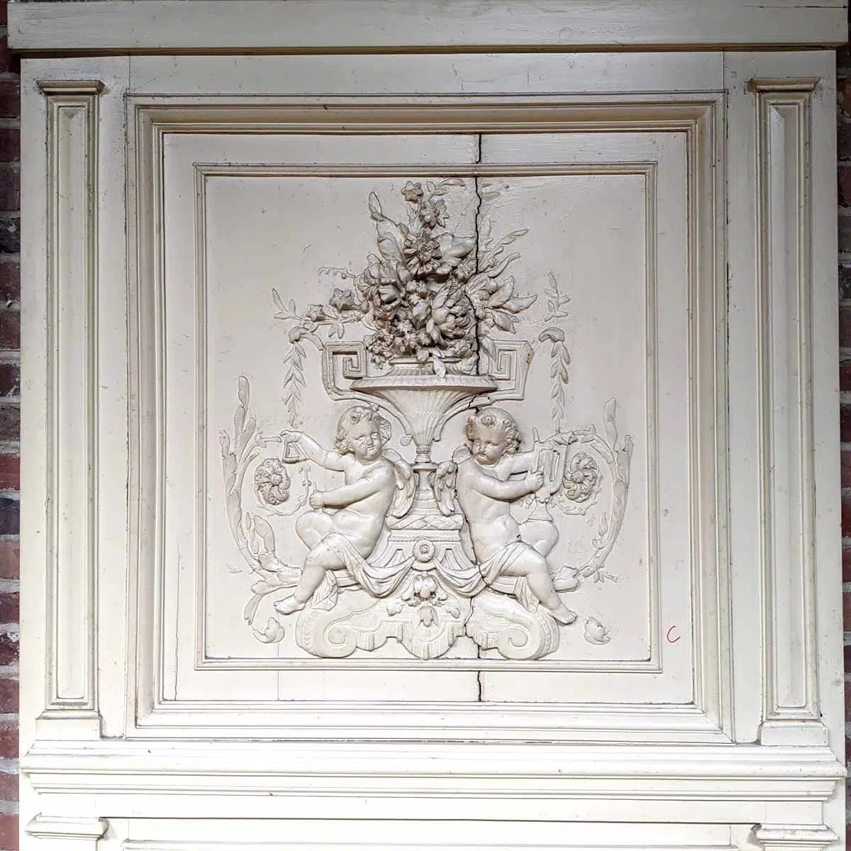 Ensemble de panneaux de boiserie avec son trumeau-photo-4