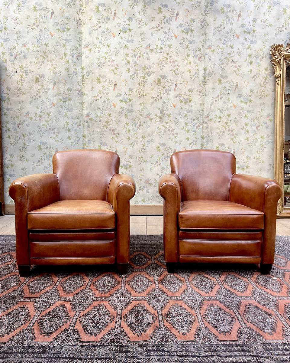 Salon club en cuir avec banquette galbé-photo-7