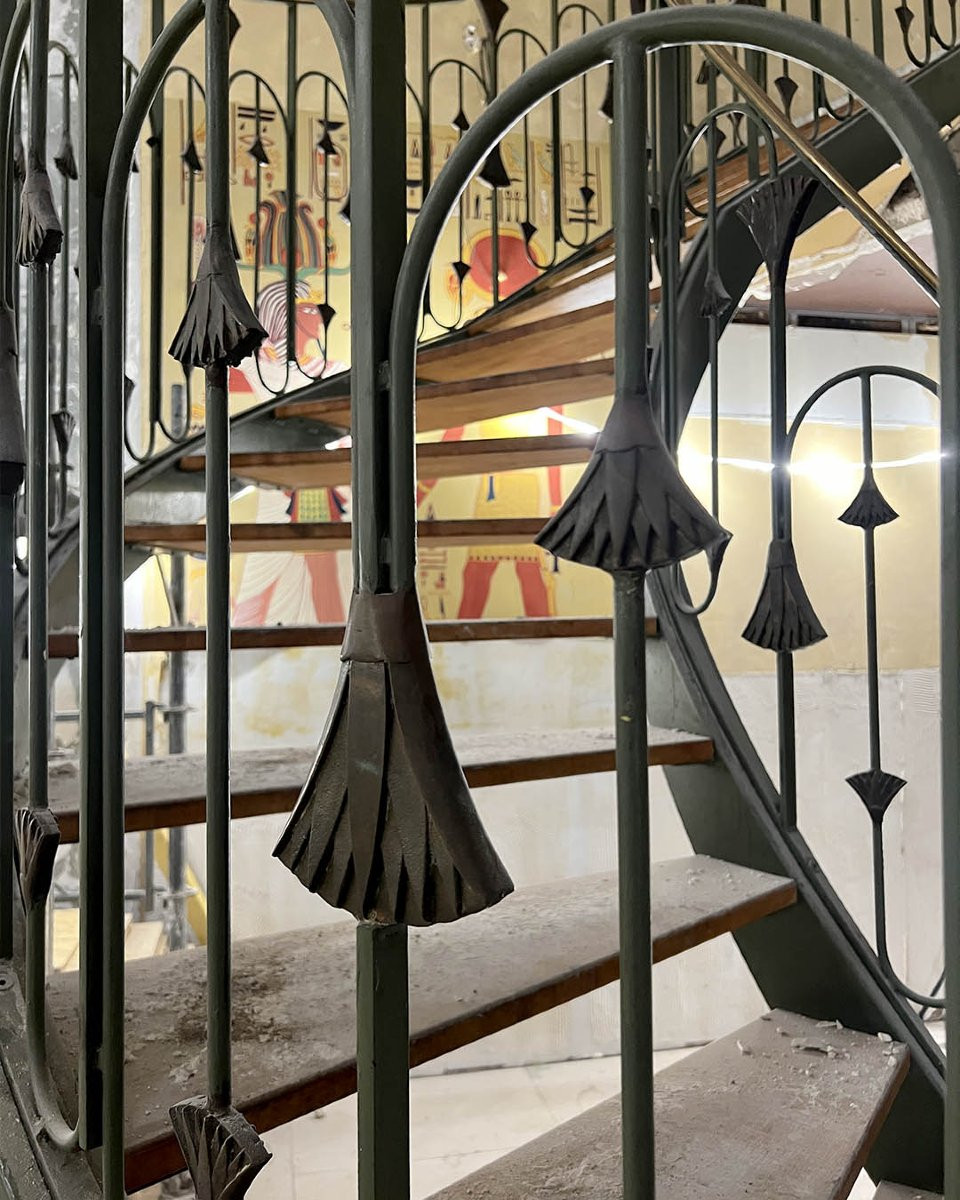 Spiral Staircase Made Of Metal And Wood-photo-1