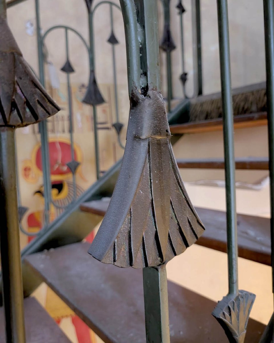 Spiral Staircase Made Of Metal And Wood-photo-5