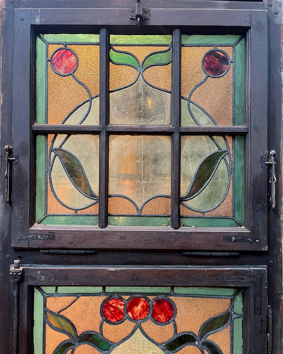 Lot de portes fenêtres avec vitraux-photo-2