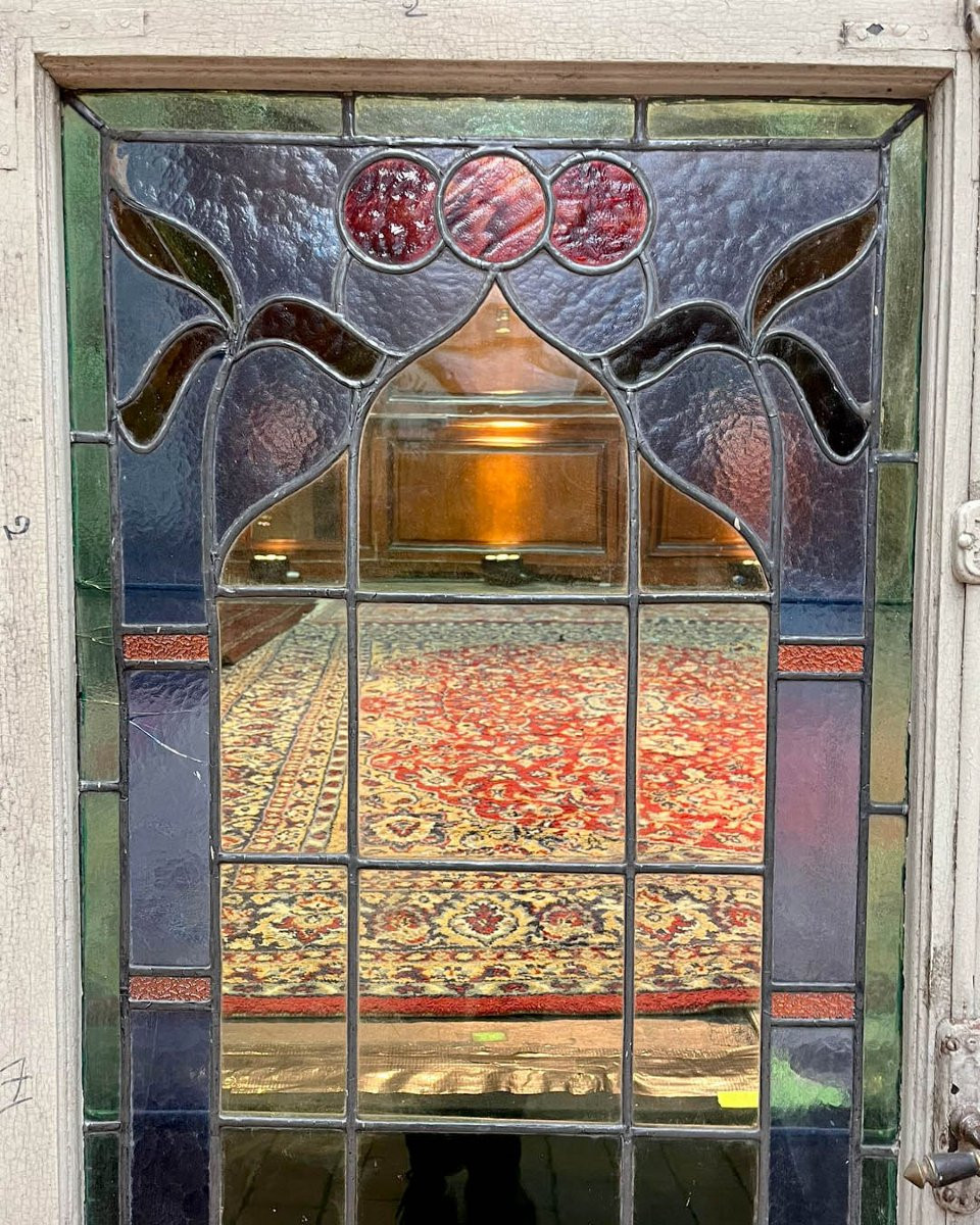 Lot de portes fenêtres avec vitraux-photo-8