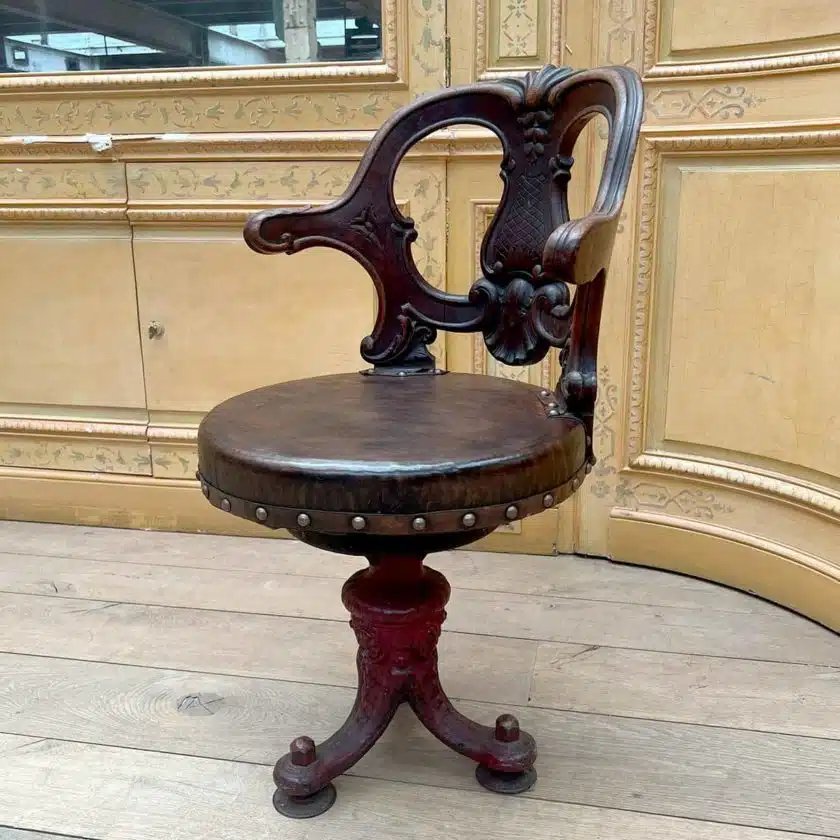 Fauteuil tournant de capitaine de style Louis XV-photo-3