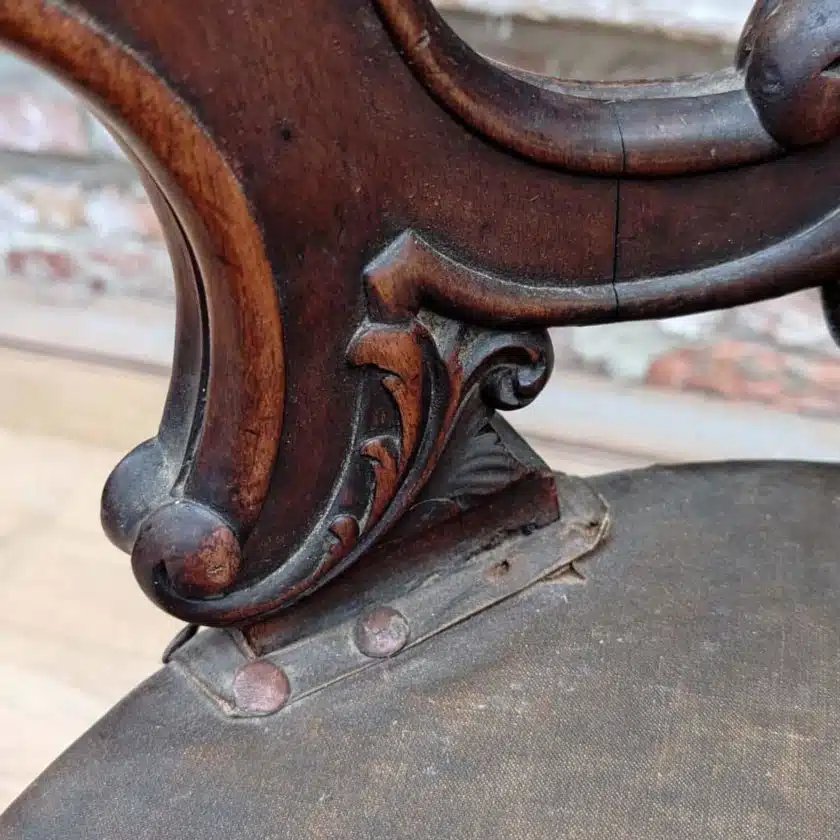 Fauteuil tournant de capitaine de style Louis XV-photo-1