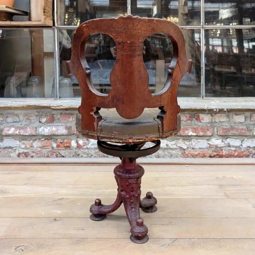 Fauteuil tournant de capitaine de style Louis XV-photo-3