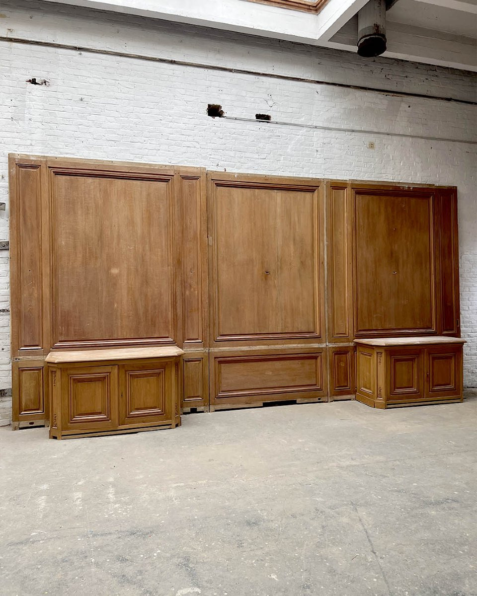 Boiserie Parisienne en chêne 18m linéaire-photo-4