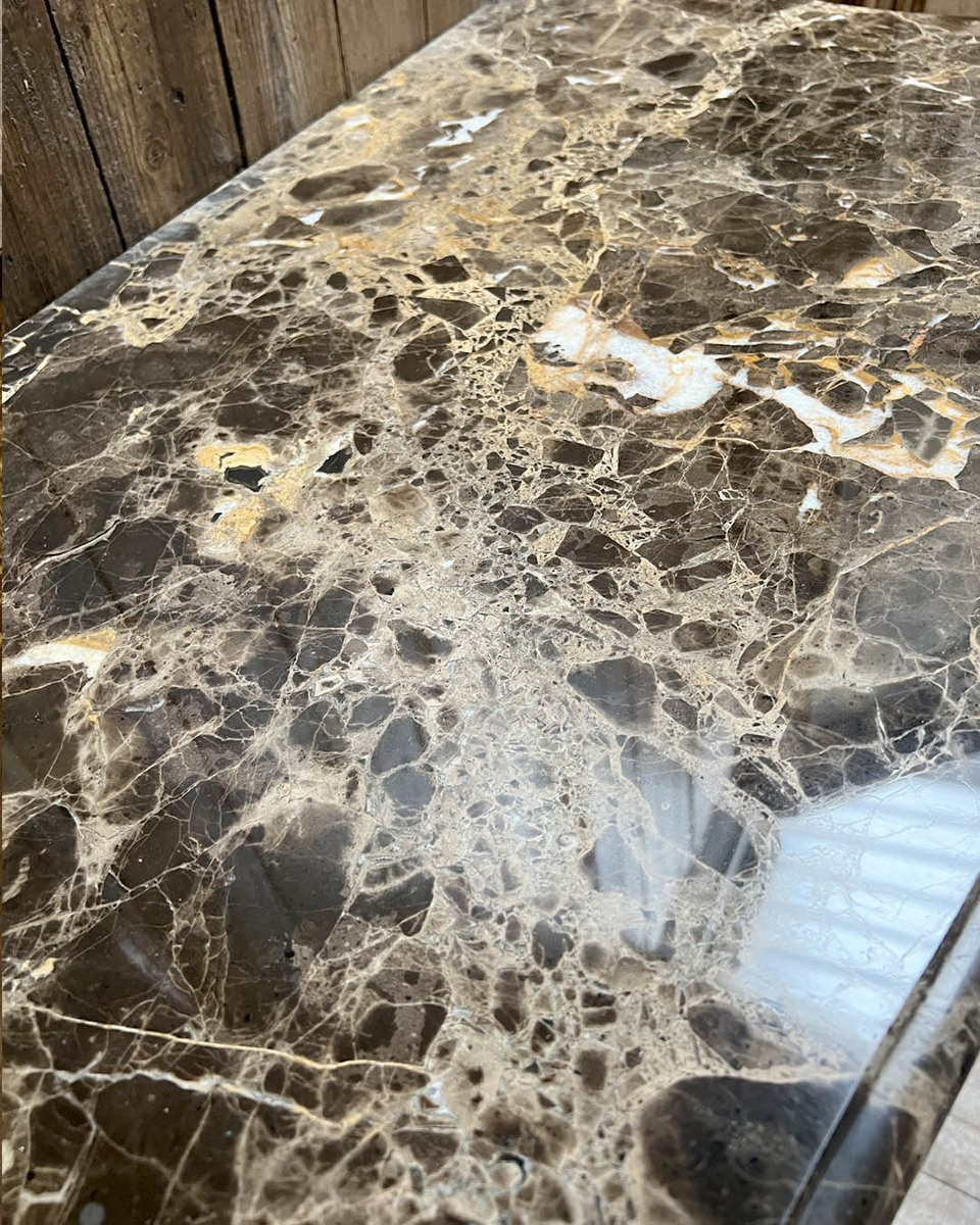 Console Table With Molded Wood And A Louis XV Style Marble Top-photo-6