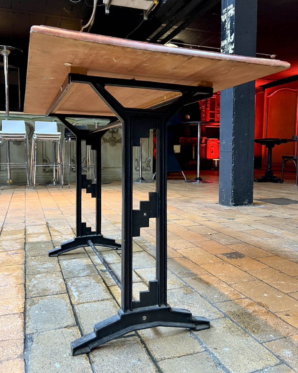 Table avec piètement art déco 4 personnes-photo-4