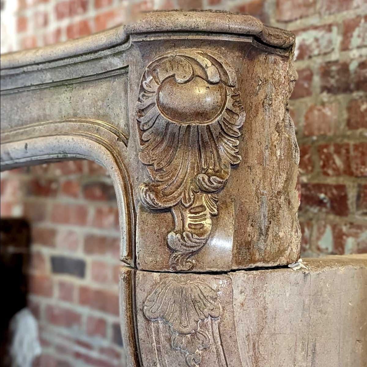 Louis XV Style Marble Fireplace-photo-1