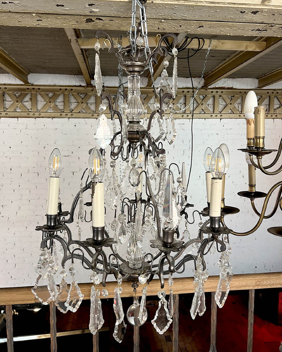  Louis XV Style Bronze Chandelier With Black Patina