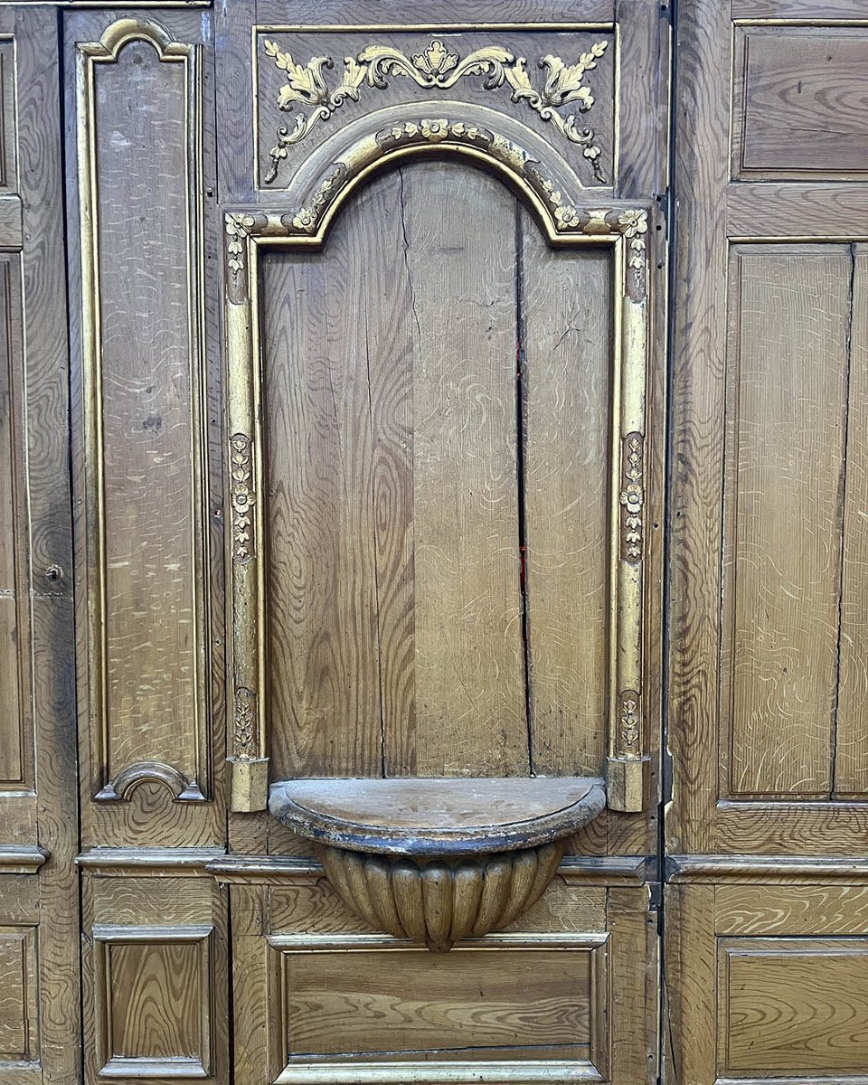 Boiserie en bois massif XVIII, 8m linéaire-photo-3