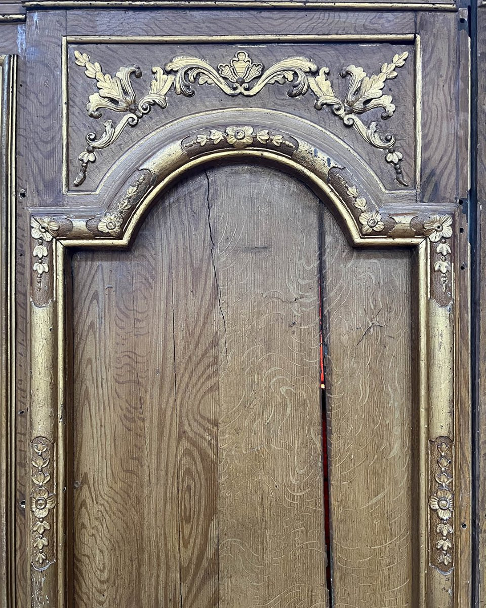 Boiserie en bois massif XVIII, 8m linéaire-photo-4