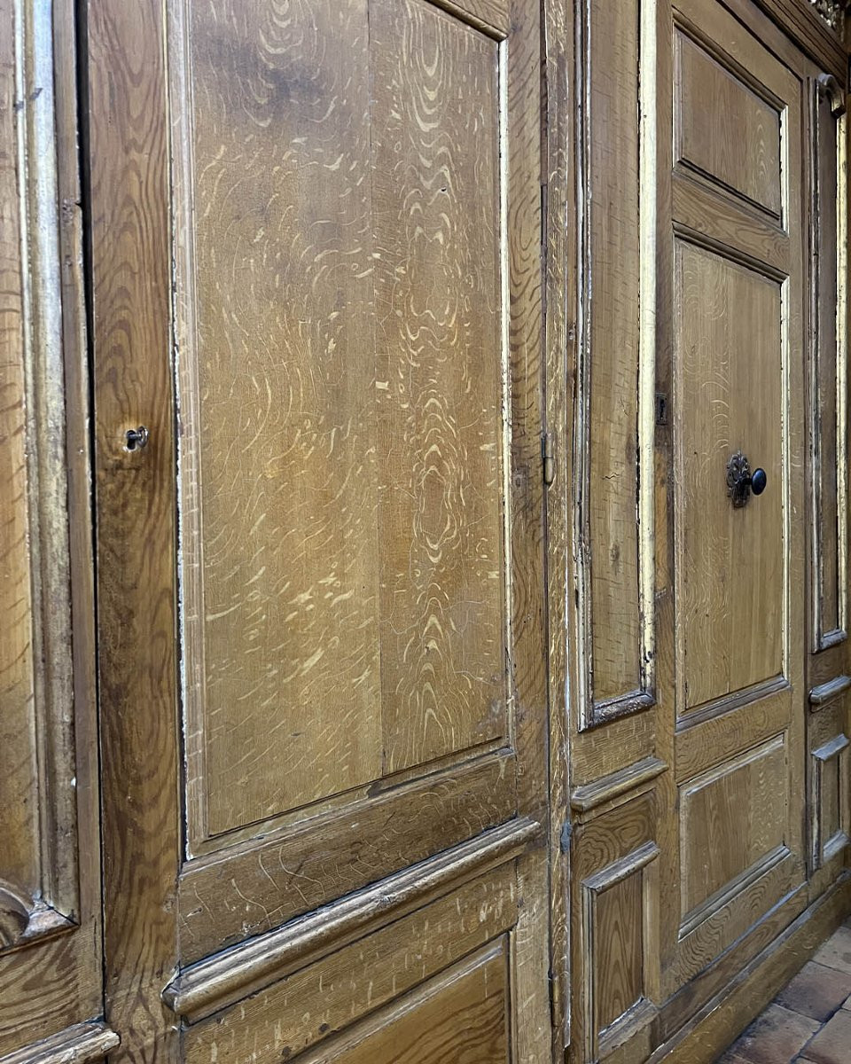 Boiserie en bois massif XVIII, 8m linéaire-photo-7
