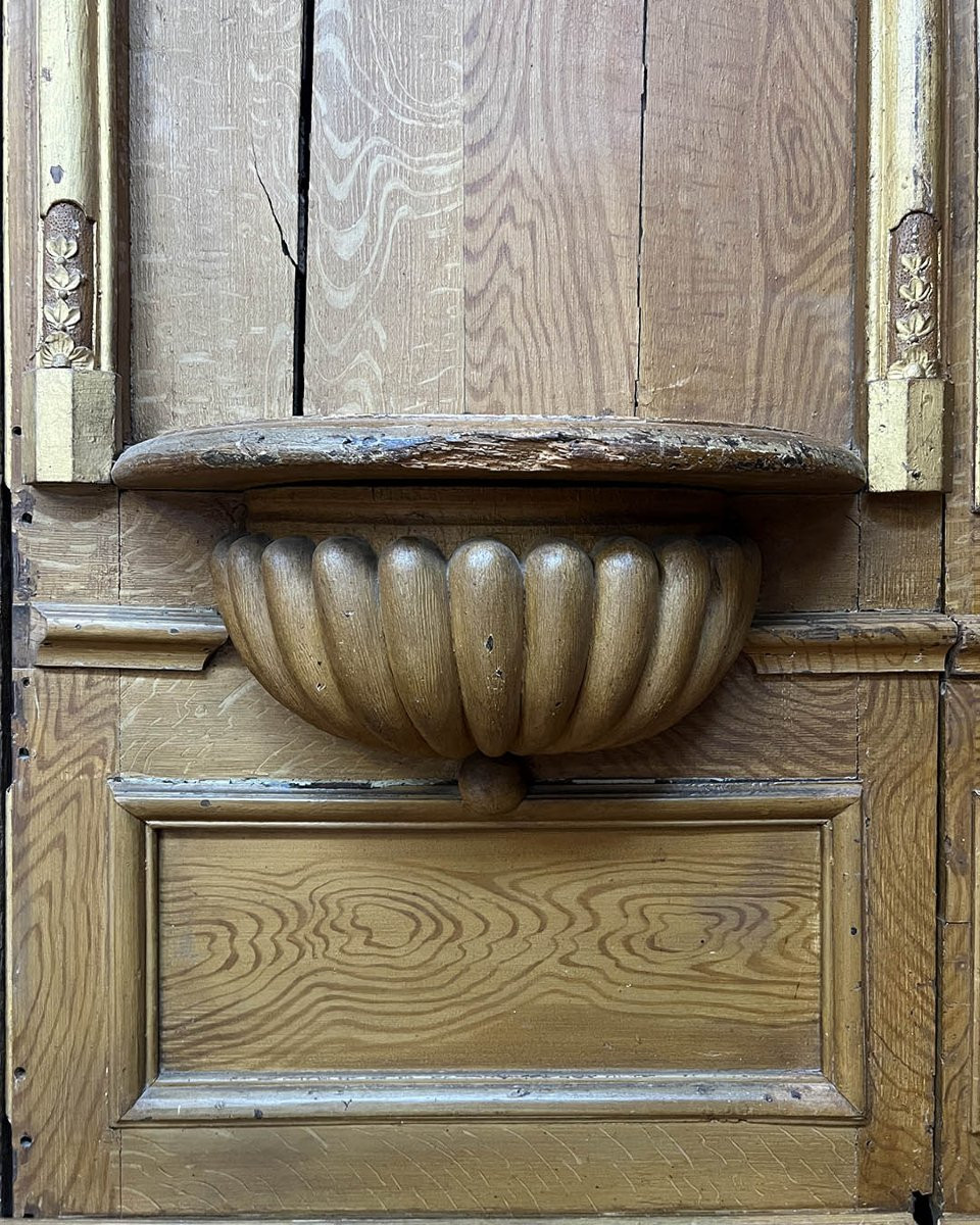 Boiserie en bois massif XVIII, 8m linéaire-photo-8