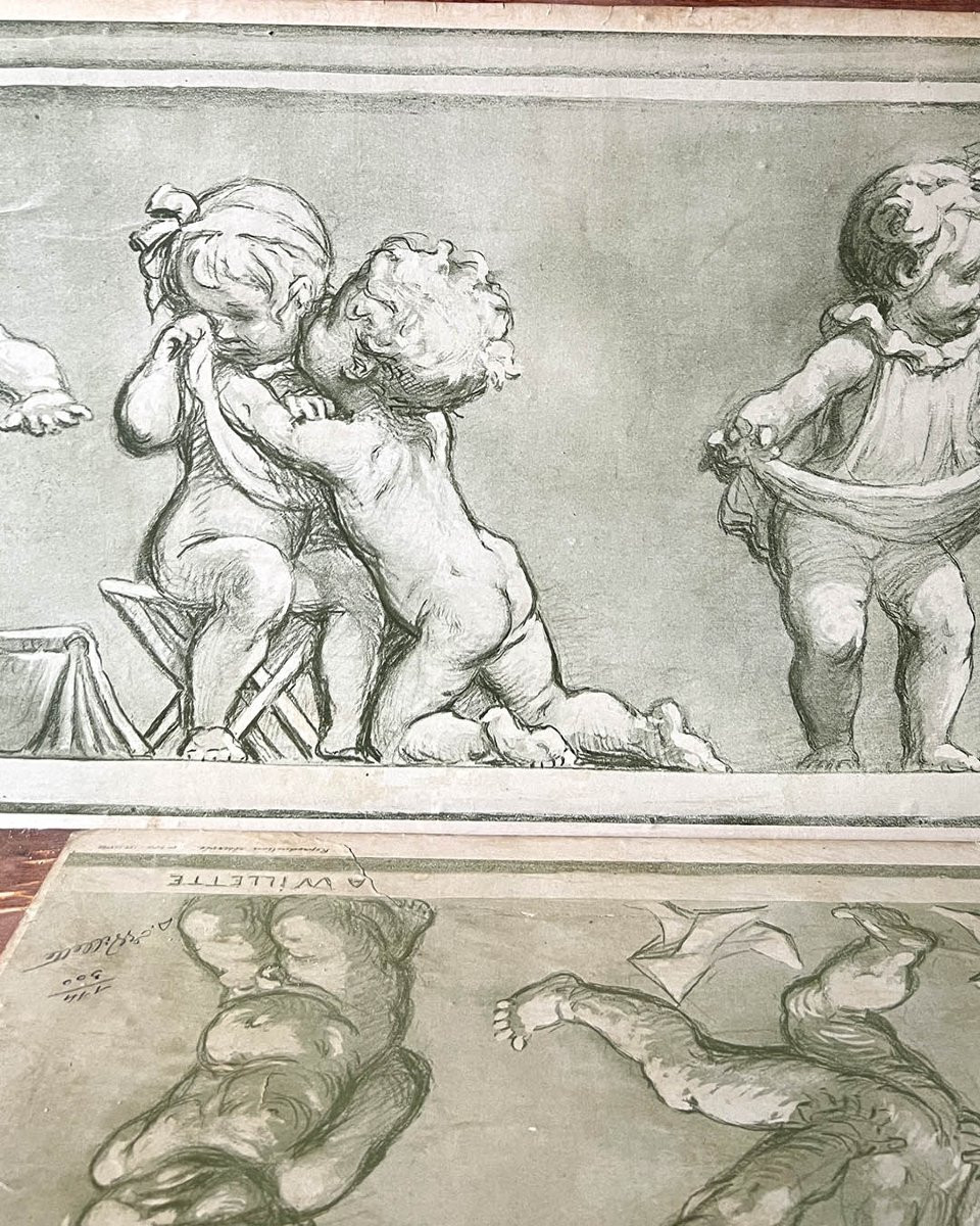 Lot de lithographies d'après Adolphe Willette (1857-1926), 11m linéaire-photo-1