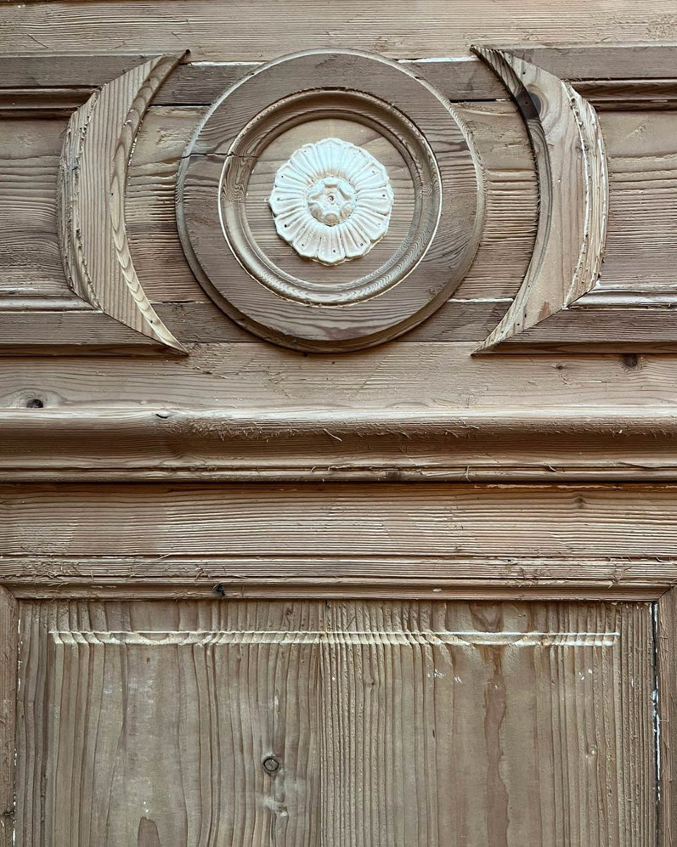 Boiserie parisienne début XXème en sapin 14m linéaire-photo-3