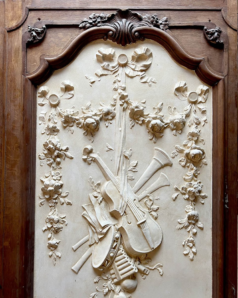 Trumeau de boiserie d’esprit Louis XV 102x235cm-photo-4