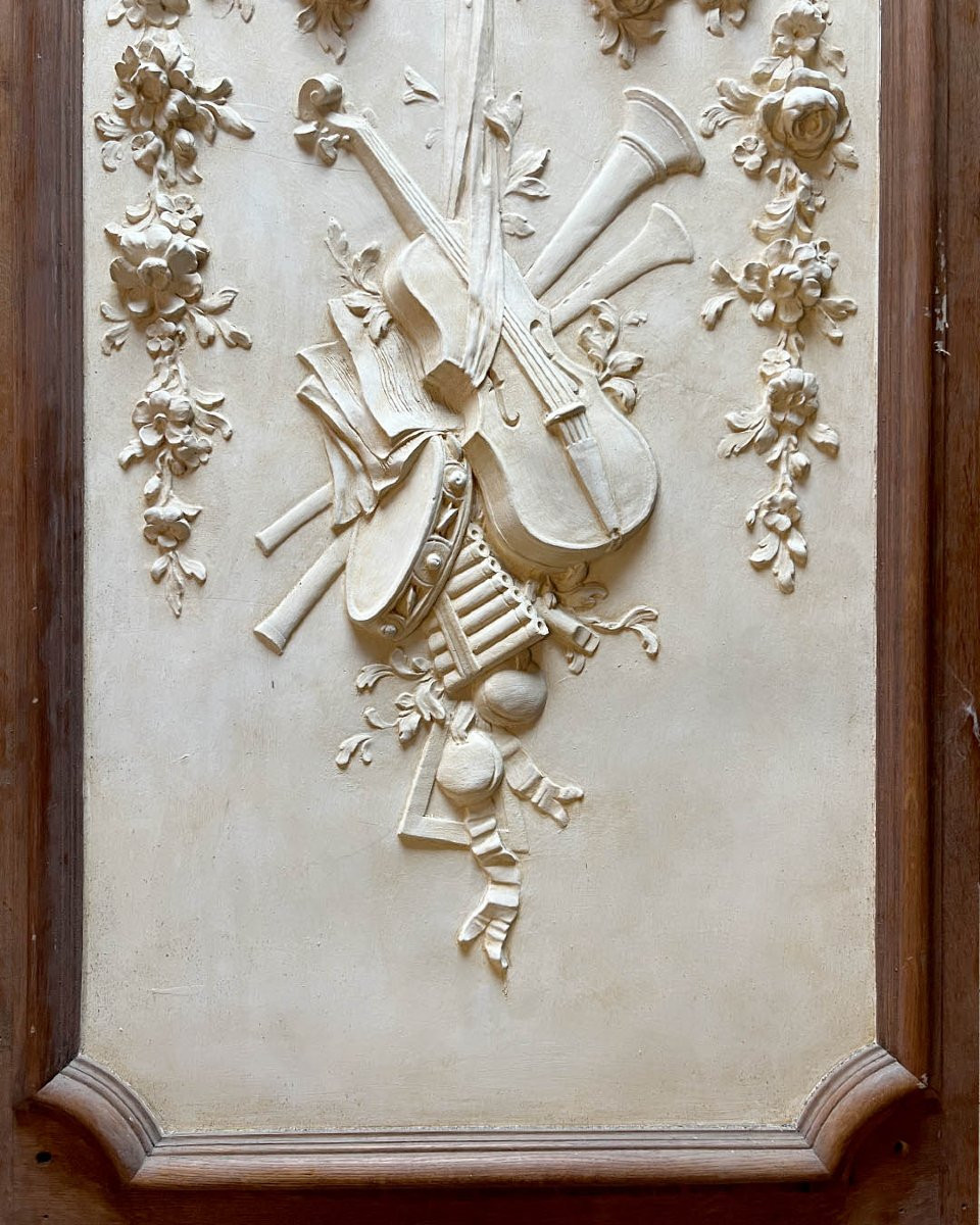 Trumeau de boiserie d’esprit Louis XV 102x235cm-photo-1