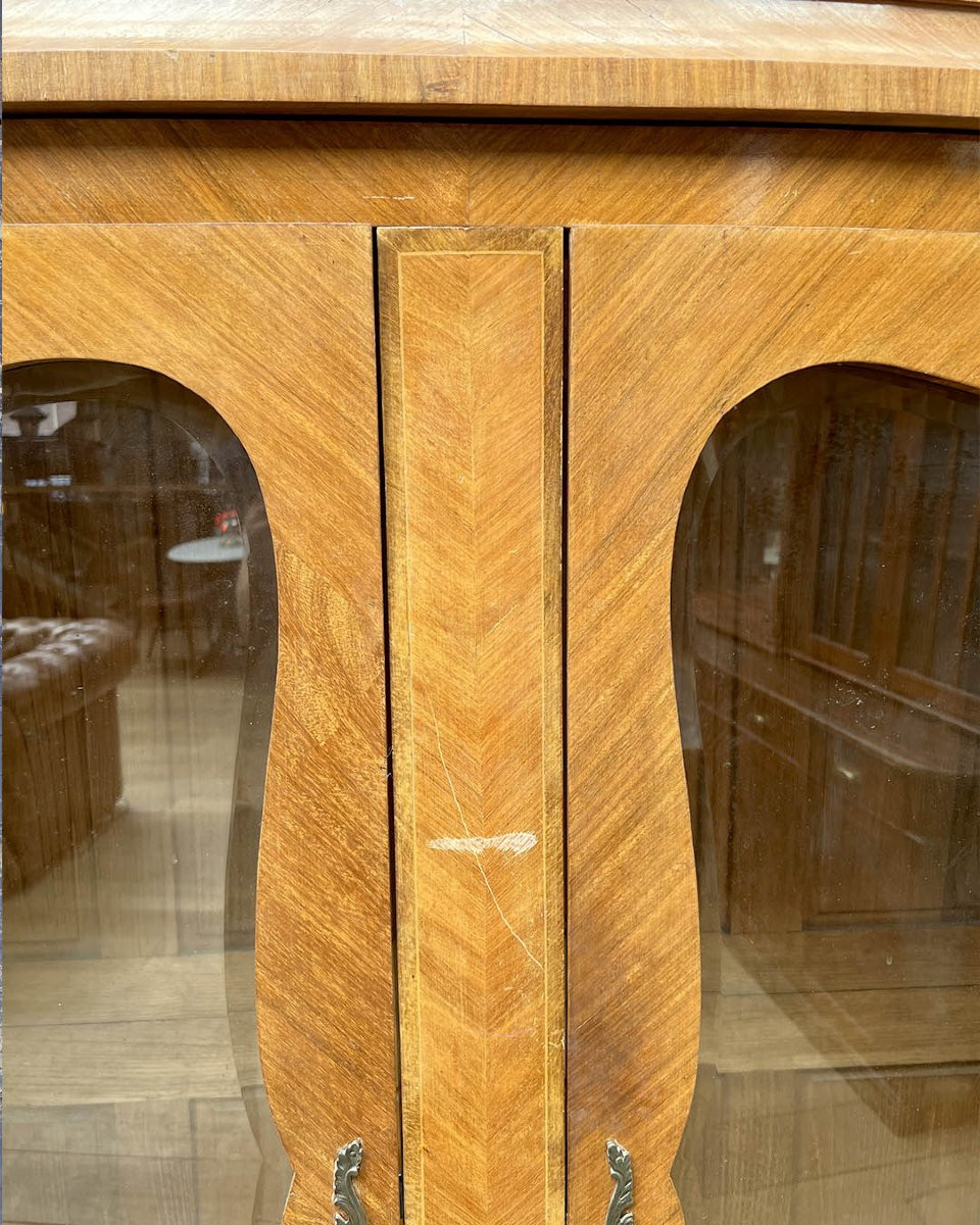 Vitrine de style Louis XV avec ses bronzes d’origine-photo-5