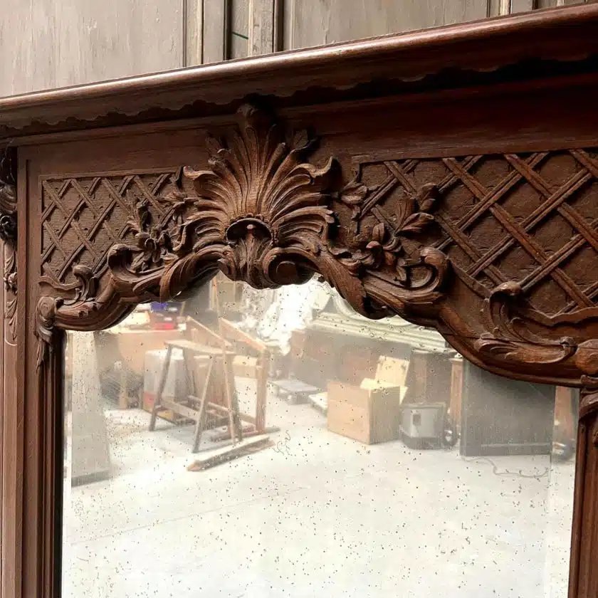 Louis XIV Style Oak Trumeau-photo-4